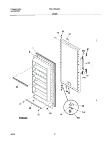 03 - Door parts for Frigidaire Refrigerator FRU17B2JW5 from AppliancePartsPros.com