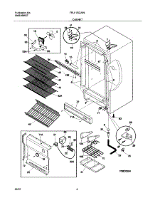 05 - Cabinet parts for Frigidaire Refrigerator FRU17B2JW5 from AppliancePartsPros.com