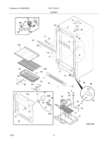 05 - Cabinet parts for Frigidaire Refrigerator FRU17G4JW11 from AppliancePartsPros.com