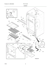 05 - Cabinet parts for Frigidaire Refrigerator FRU17G4JW9 from AppliancePartsPros.com