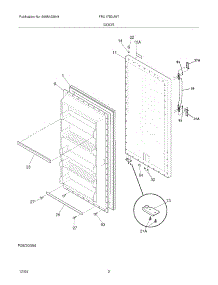 03 - Door parts for Frigidaire Refrigerator FRU17B2JW7 from AppliancePartsPros.com