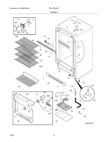 05 - Cabinet parts for Frigidaire Refrigerator FRU17B2JW7 from AppliancePartsPros.com