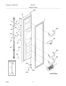 03 - Freezer Door parts for Frigidaire Refrigerator FSC23F7HSB9 from AppliancePartsPros.com