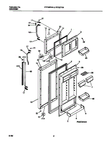 02 - Door Section parts for Frigidaire Refrigerator FRT22RHAY2 from AppliancePartsPros.com