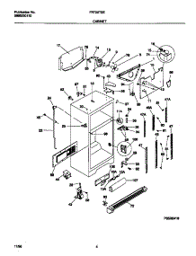 03 - Cabinet parts for Frigidaire Refrigerator FRT22TSEB0 from AppliancePartsPros.com