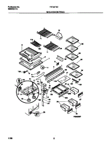 04 - Shelves / Controls parts for Frigidaire Refrigerator FRT22TSEB0 from AppliancePartsPros.com