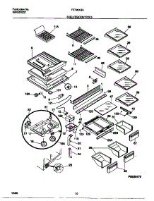 04 - Shelves / Controls parts for Frigidaire Refrigerator FRT26XGCW2 from AppliancePartsPros.com
