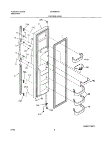 03 - Freezer Door parts for Frigidaire Refrigerator GLHS267ZAB3 from AppliancePartsPros.com