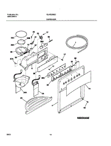 15 - Dispenser parts for Frigidaire Refrigerator GLHS239ZCW0 from AppliancePartsPros.com