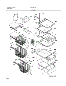 09 - Shelves parts for Frigidaire Refrigerator GLHS267ZAQ3 from AppliancePartsPros.com