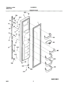03 - Freezer Door parts for Frigidaire Refrigerator GLHS267ZAB4 from AppliancePartsPros.com