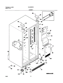 07 - Cabinet parts for Frigidaire Refrigerator GLHS267ZAB4 from AppliancePartsPros.com