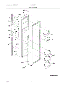 03 - Freezer Door parts for Frigidaire Refrigerator GLHS35EHB4 from AppliancePartsPros.com