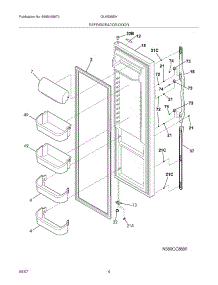 05 - Refrigerator Door parts for Frigidaire Refrigerator GLHS35EHB4 from AppliancePartsPros.com