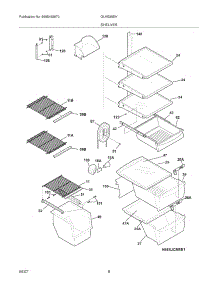 09 - Shelves parts for Frigidaire Refrigerator GLHS35EHB4 from AppliancePartsPros.com
