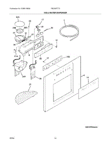 15 - Ice & Water Dispenser parts for Frigidaire Refrigerator FSC23F7TDB1 from AppliancePartsPros.com