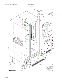 07 - Cabinet parts for Frigidaire Refrigerator FSC23R5DSBN from AppliancePartsPros.com