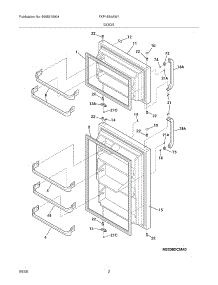 03 - Door parts for Frigidaire Refrigerator FXP18B4AW1 from AppliancePartsPros.com