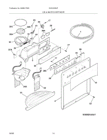 15 - Ice & Water Dispenser parts for Frigidaire Refrigerator GHSC39EJPB1 from AppliancePartsPros.com