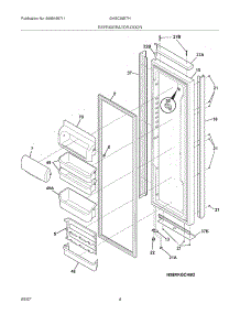 05 - Refrigerator Door parts for Frigidaire Refrigerator GHSC39ETHS2 from AppliancePartsPros.com