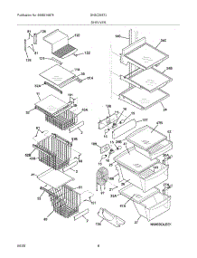 09 - Shelves parts for Frigidaire Refrigerator GHSC39ETJW1 from AppliancePartsPros.com