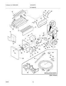 19 - Ice Maker parts for Frigidaire Refrigerator GHSC39ETJS2 from AppliancePartsPros.com