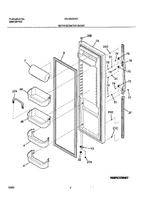 05 - Refrigerator Door parts for Frigidaire Refrigerator GLHS237ZAQ6 from AppliancePartsPros.com