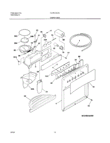 15 - Ice & Water Dispenser parts for Frigidaire Refrigerator GLHS234ZAW1 from AppliancePartsPros.com
