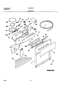 15 - Ice & Water Dispenser parts for Frigidaire Refrigerator GLHS237ZAQ6 from AppliancePartsPros.com