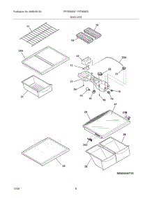 07 - Shelves parts for Frigidaire Refrigerator FRT8S6ESB9 from AppliancePartsPros.com