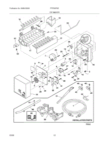 11 - Ice Maker parts for Frigidaire Refrigerator FRT8WR6EW2 from AppliancePartsPros.com