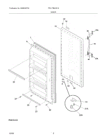 03 - Door parts for Frigidaire Refrigerator FRU17B2JW16 from AppliancePartsPros.com