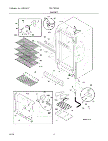 05 - Cabinet parts for Frigidaire Refrigerator FRU17B2JW6 from AppliancePartsPros.com