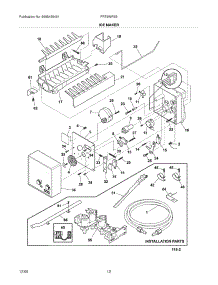 11 - Ice Maker parts for Frigidaire Refrigerator FRT8WR6EZ9 from AppliancePartsPros.com