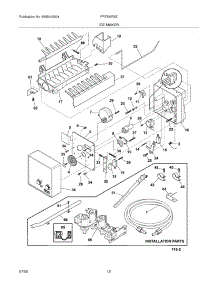 11 - Ice Maker parts for Frigidaire Refrigerator FRT8WR6EB6 from AppliancePartsPros.com
