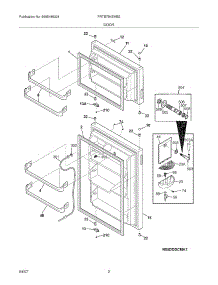 03 - Door parts for Frigidaire Refrigerator FRTB7B4EMB2 from AppliancePartsPros.com