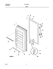 03 - Door parts for Frigidaire Refrigerator FRU17B2JW1 from AppliancePartsPros.com