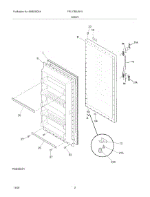 03 - Door parts for Frigidaire Refrigerator FRU17B2JW19 from AppliancePartsPros.com