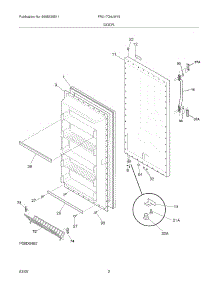 03 - Door parts for Frigidaire Refrigerator FRU17G4JW15 from AppliancePartsPros.com