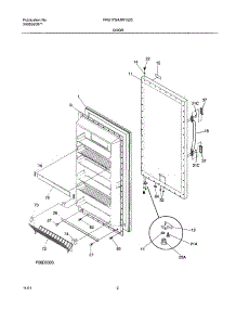03 - Door parts for Frigidaire Refrigerator FRU17G4JW3 from AppliancePartsPros.com
