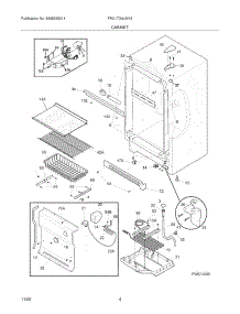 05 - Cabinet parts for Frigidaire Refrigerator FRU17G4JW18 from AppliancePartsPros.com