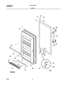 03 - Door parts for Frigidaire Refrigerator FRU17G4JW6 from AppliancePartsPros.com