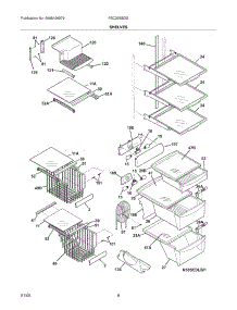 09 - Shelves parts for Frigidaire Refrigerator FSC23BBDSB2 from AppliancePartsPros.com
