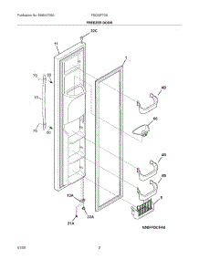 03 - Freezer Door parts for Frigidaire Refrigerator FSC23F7DSB2 from AppliancePartsPros.com
