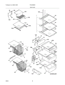 09 - Shelves parts for Frigidaire Refrigerator FSC23BBDSB0 from AppliancePartsPros.com