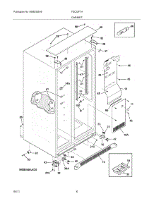 07 - Cabinet parts for Frigidaire Refrigerator FSC23F7HW4 from AppliancePartsPros.com