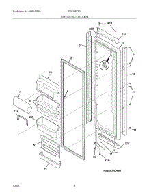 05 - Refrigerator Door parts for Frigidaire Refrigerator FSC23F7TDS3 from AppliancePartsPros.com
