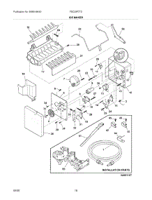 19 - Ice Maker parts for Frigidaire Refrigerator FSC23F7TDB7 from AppliancePartsPros.com