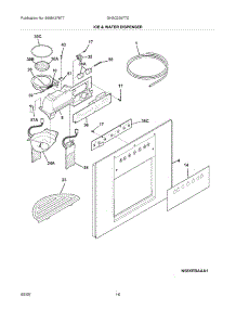 15 - Ice & Water Dispenser parts for Frigidaire Refrigerator GHSC239TDW3 from AppliancePartsPros.com