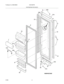 05 - Refrigerator Door parts for Frigidaire Refrigerator GHSC39ETES0 from AppliancePartsPros.com